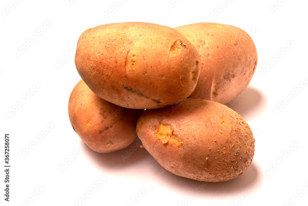 It's a potato. isolated on a white background It's a potato. isolated on a white background
