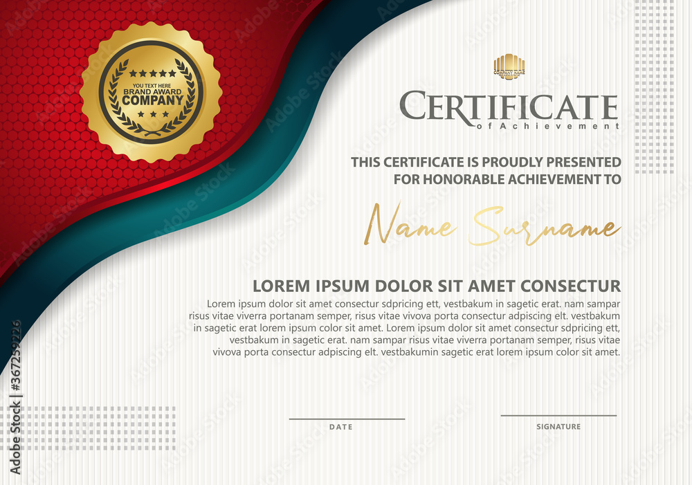Fototapeta premium certificate template with luxury and texture pattern background