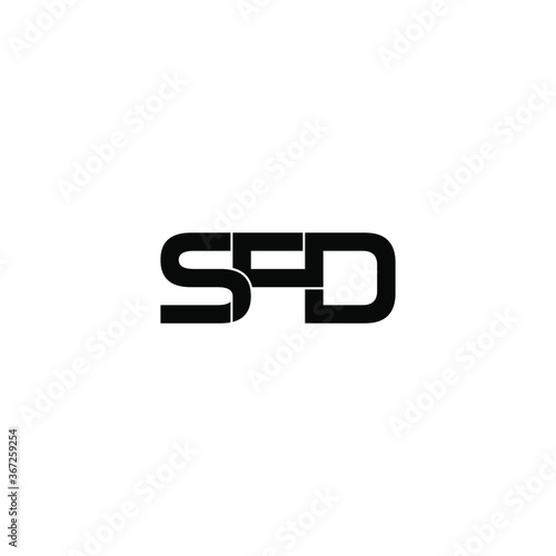 sfd letter original monogram logo design