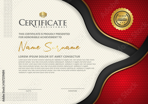 certificate template with luxury and texture pattern background