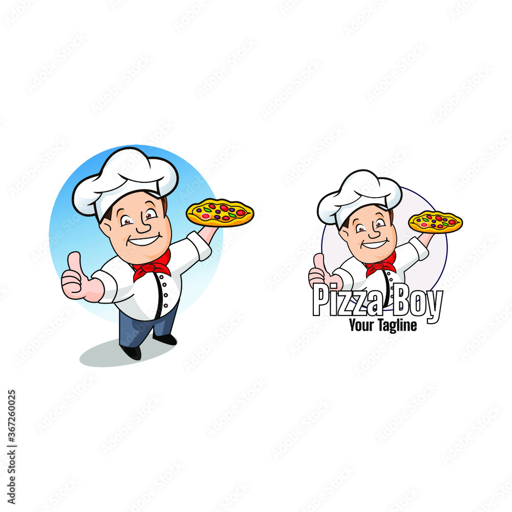 Pizza Delivery logo Mascot, Logo design Pizza Delivery logo Mascot, Logo design