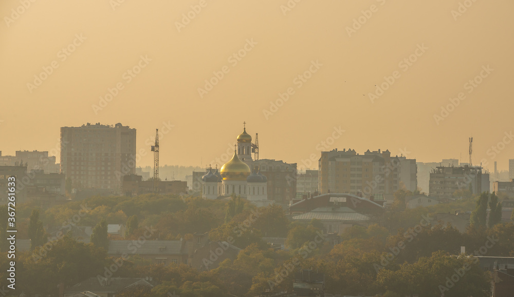Top view of the historic center of Odessa, Ukraine