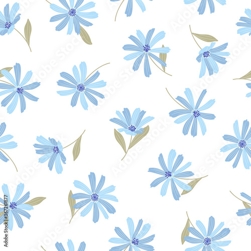 Seamless vector pattern of a beautiful flower,
