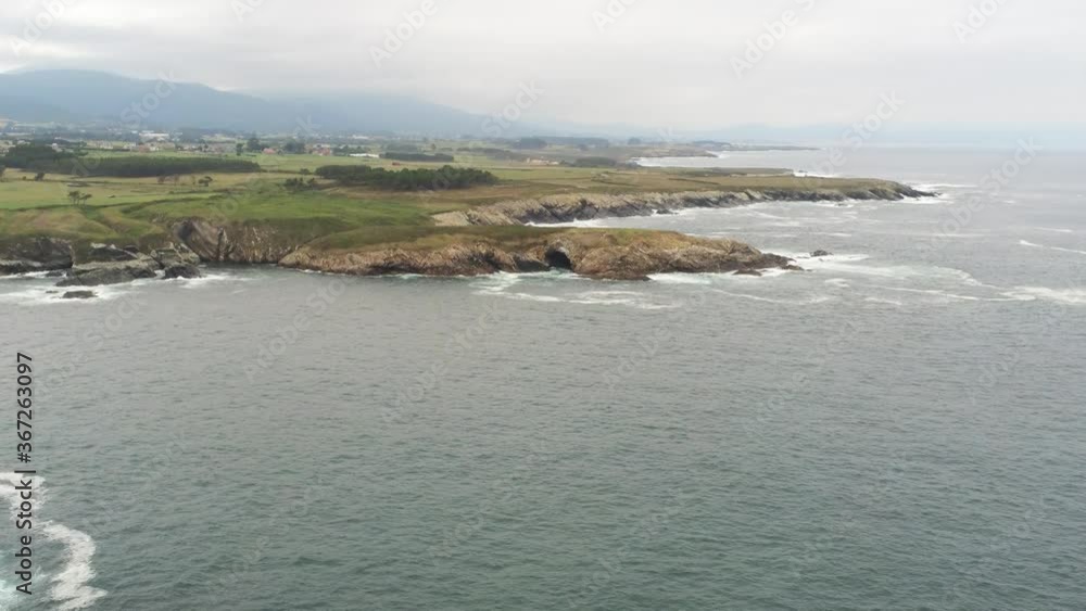 Galicia. Aerial view in coast of Spain. Drone Footage Galicia. Aerial view in coast of Spain. Drone Footage