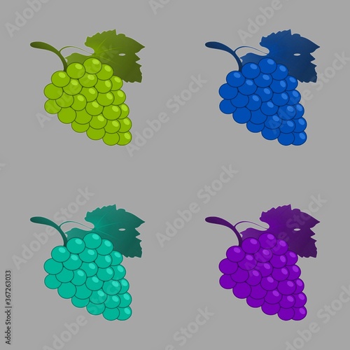 set of grapes