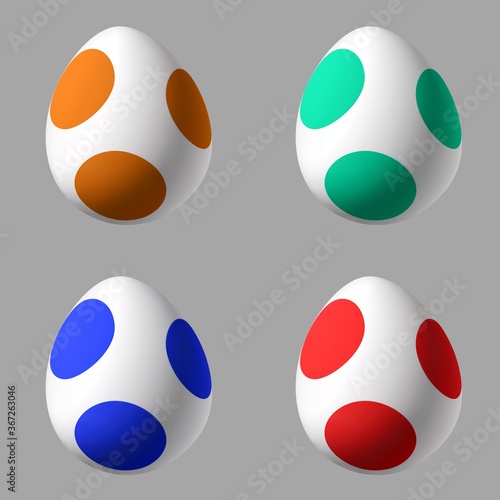 set of easter eggs