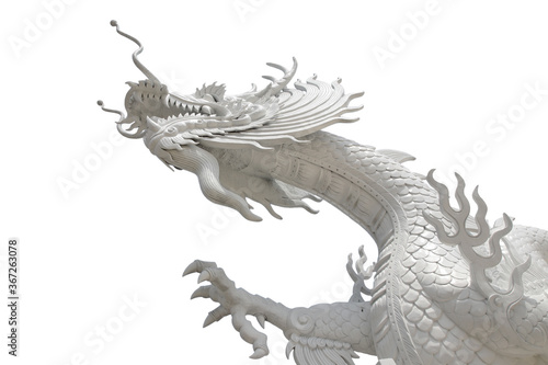 white dragon isolated on white background © leisuretime70