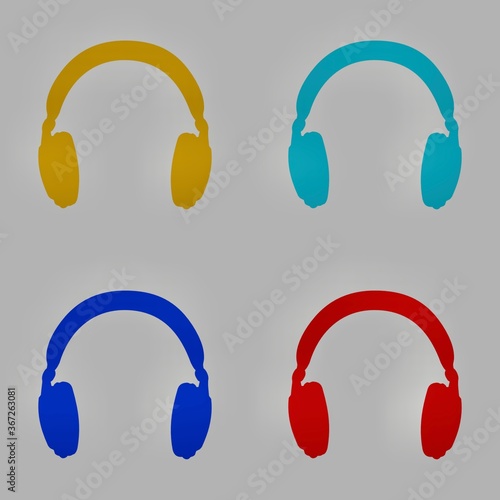 headphones on white background