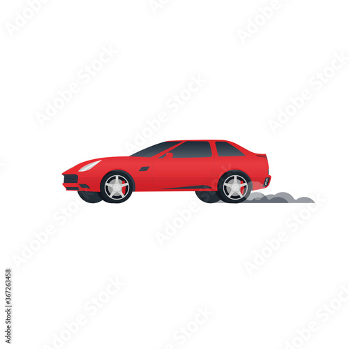 Fototapeta Naklejka Na Ścianę i Meble -  Car. Fast driving, vector illustration