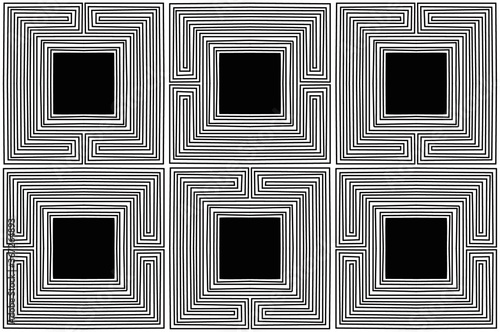 Black and white abstract geometric seamless pattern