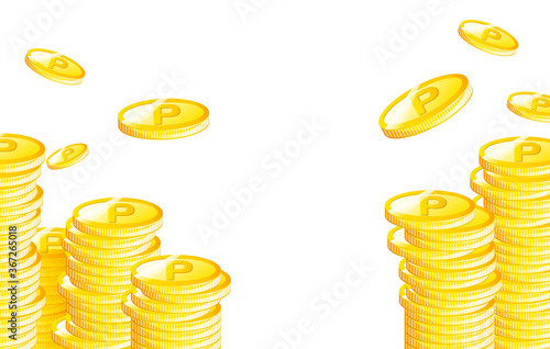 大量のポイントゲットのイメージ(背景透過1)