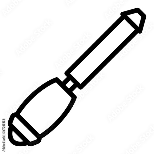 Steel chisel icon. Outline steel chisel vector icon for web design isolated on white background