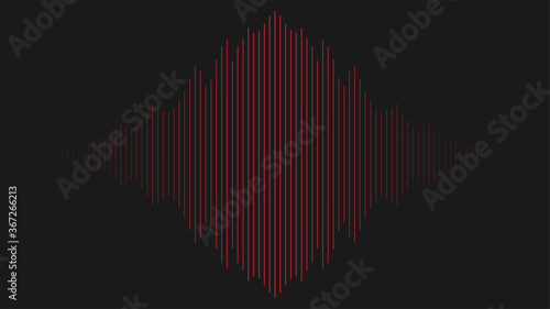 Music equalizer. Vector illustration on a black background.