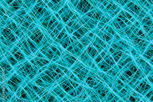 Abstract background with intersection of nylon threads at high magnification. The world invisible to the eye and microphotography. An example of modern scientific technologies and inventions.