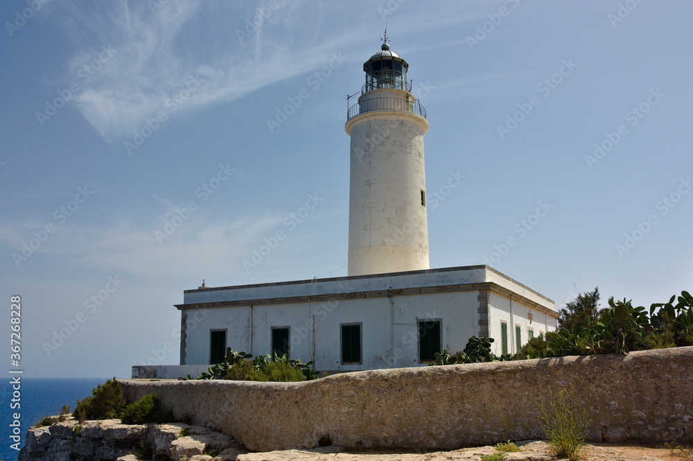 lighthouse on the coast of the atlantic ocean