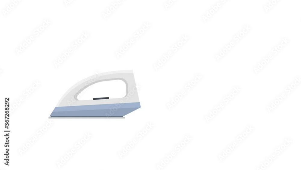Steam iron animation, alpha channel enabled. Cartoon Steam iron animation, alpha channel enabled. Cartoon