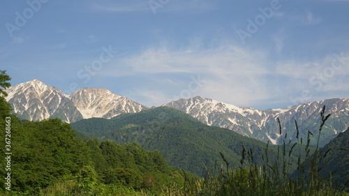 mountain landscape of Hakuba in Japan alps © Hirotsugu