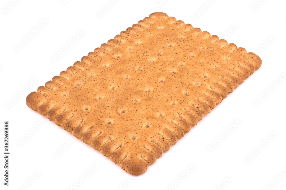 Tasty biscuits with bran on a white background Tasty biscuits with bran on a white background