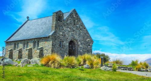 The Church of the Good Shepherd on the shores of Lake Tekapo on the South Island of New Zealand
