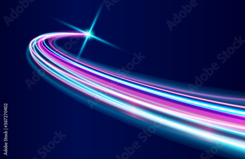 Modern concept of light speed lines background. Abstract futuristic 5g internet connection concept. light trails illustration
