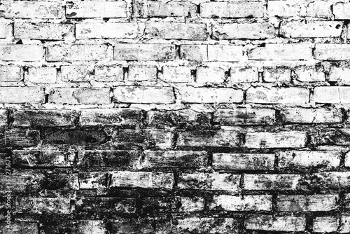 Brick wall background  black and white tone