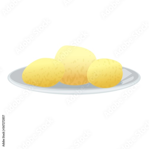 Boiled potatoes icon. Cartoon of boiled potatoes vector icon for web design isolated on white background