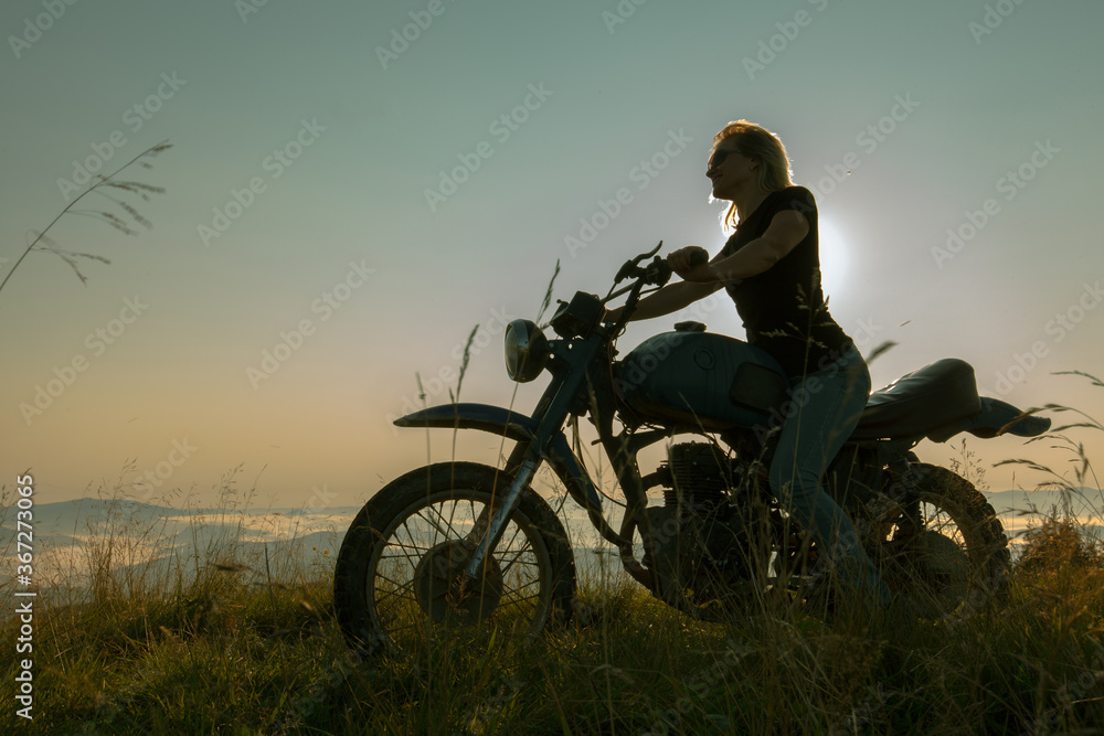girl on a motorcycle travels in the mountains girl on a motorcycle travels in the mountains