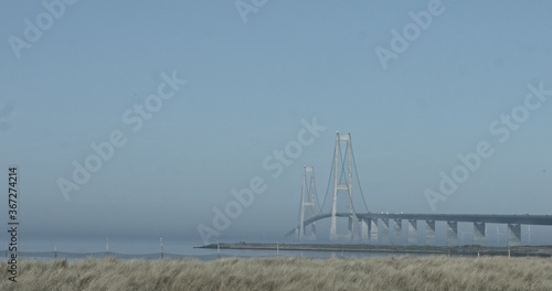 The Great Belt bridge called storebaelt in Danish, Denmark.