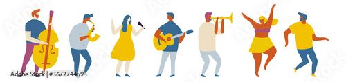 Party People Flat Vector