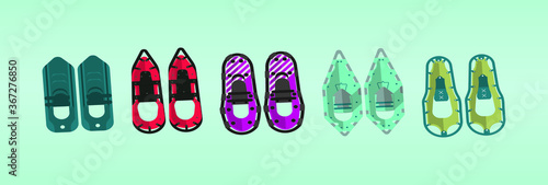 Set of snowshoes vector illustration