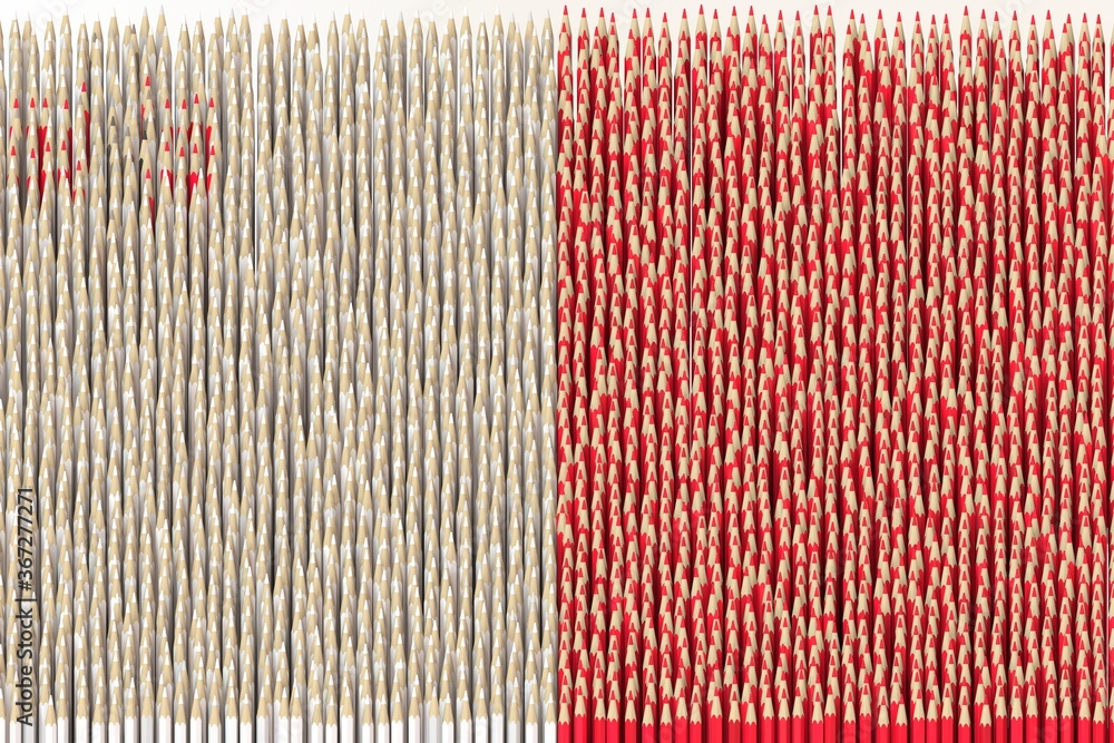 Fototapeta premium Flag of Malta made with color pencils. Art related conceptual 3D rendering