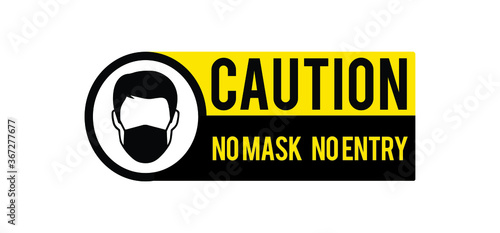 Face mask required sign. Protective measures against Coronavirus disease COVID-19	