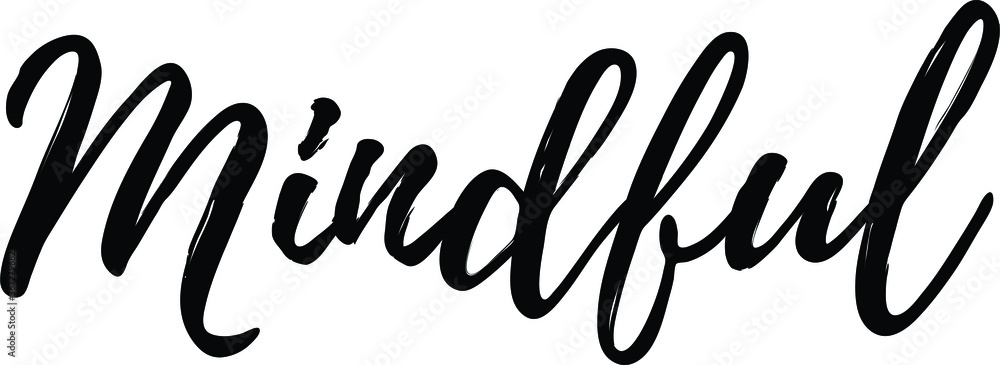 Fototapeta premium motivational text. Only one single word. Printable graphic tee. Design doodle for print. Vector illustration. Colorful. Hand drawn calligraphy style. Black and white
