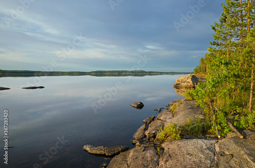 Lake shore in Karelia.