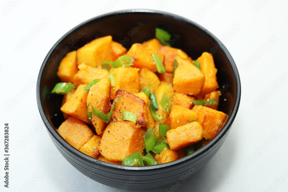Tasty sweet potatoes with onions. Tasty sweet potatoes with onions.