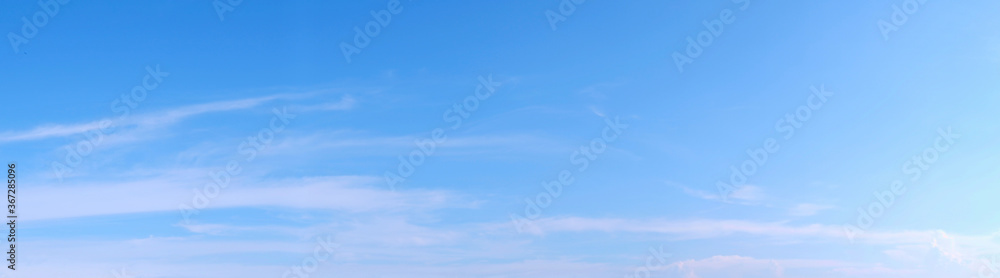 Panoramic White cloud and Beautiful  with blue sky background