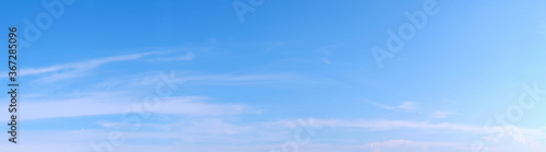 Panoramic White cloud and Beautiful with blue sky background