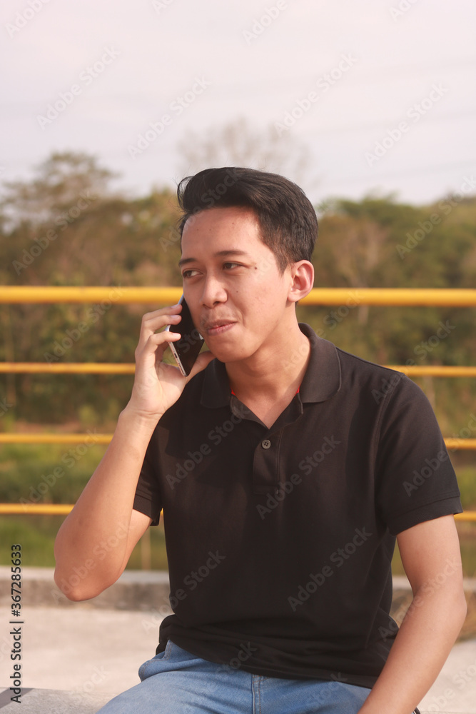 Obraz premium a portrait of a handsome man.