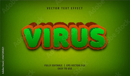 3D Virus Text effect  Editable Text Style 