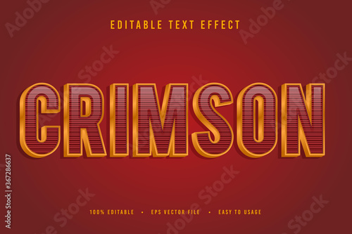decorative crimson Font and Alphabet vector