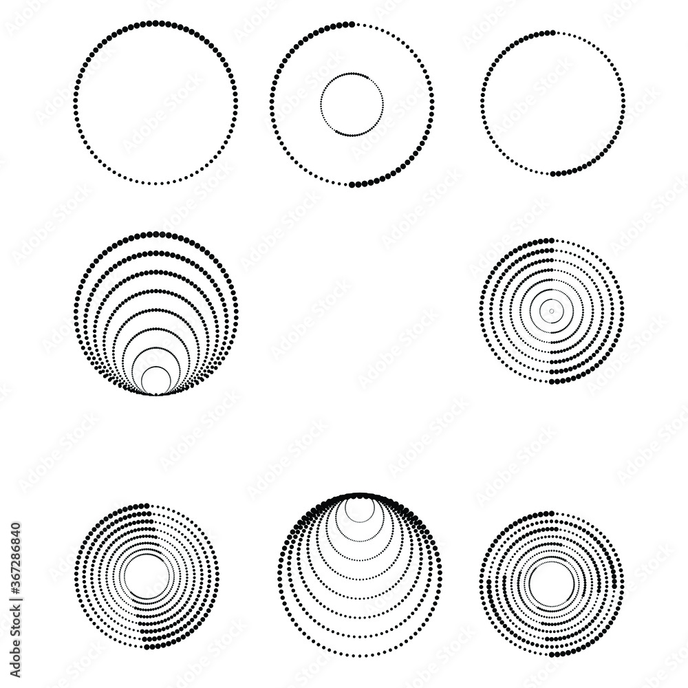 Halftone dots in circle form. round logo . vector dotted frame . design element Halftone dots in circle form. round logo . vector dotted frame . design element