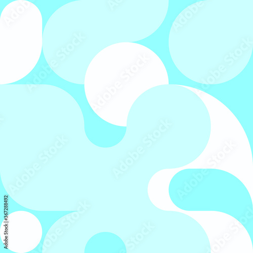 Pastel bauhaus background with geometric shapes photo