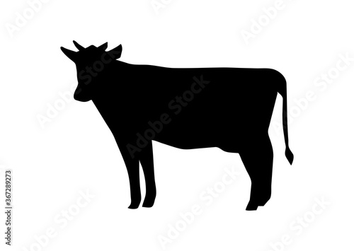 牛のアイコン／イラスト／シルエット／丑／シンプル