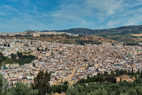 Ciudad de marruecos, Fez, turismo por el mercado, medina,  y su curtido de cuero y universidad © DavidSP