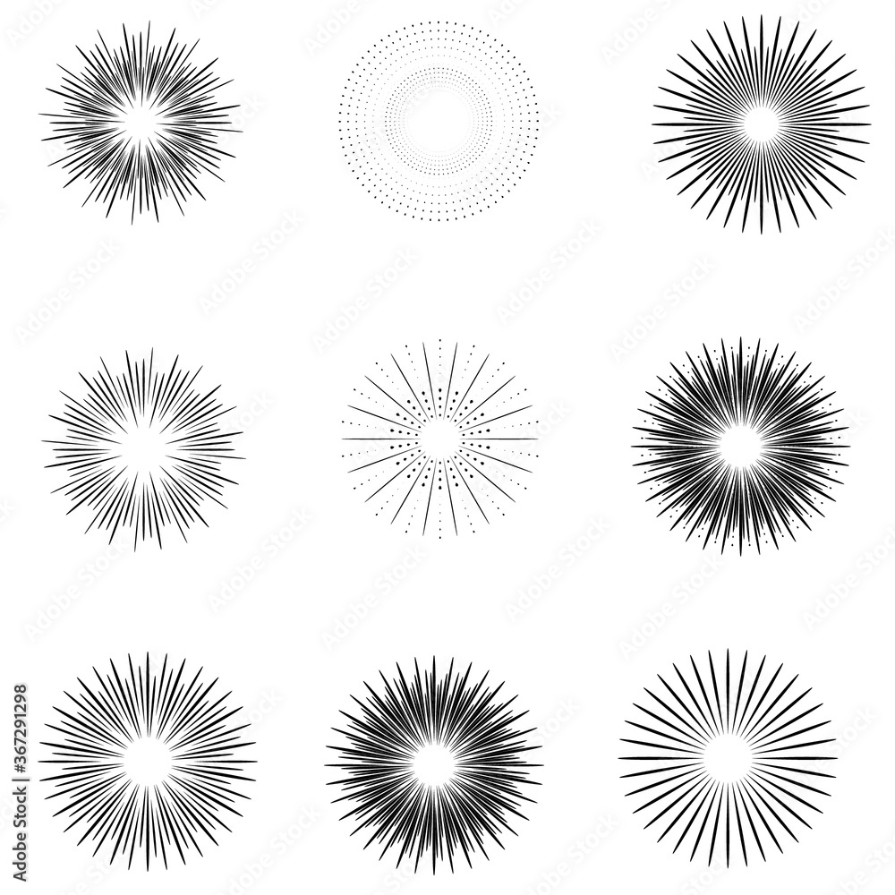 Radial speed Lines in Circle Form for comic books . fireworks Explosion background . Vector Illustration . Starburst
round Logo . Circular Design element . Abstract Geometric star rays . Sunburst . Radial speed Lines in Circle Form for comic books . fireworks Explosion background . Vector Illustration . Starburst
round Logo . Circular Design element . Abstract Geometric star rays . Sunburst .