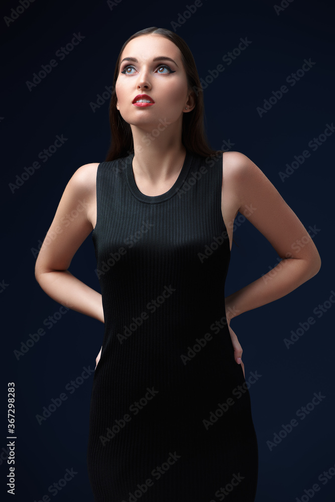 brunette in tight dress brunette in tight dress