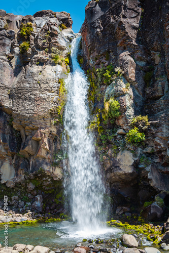 SpectacularTaranaki falls on a beautiful summer day.