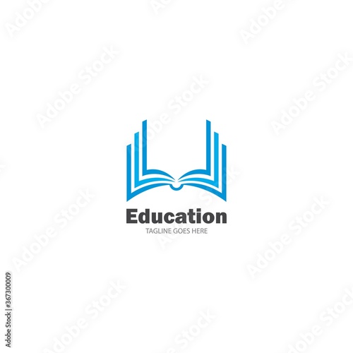 Book education Logo Template vector Illustration