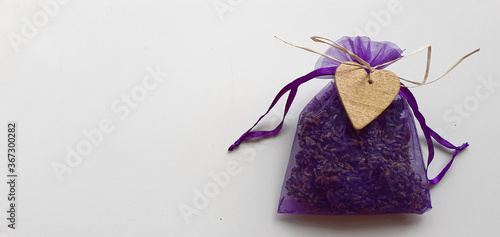 purple bag with dried lavender