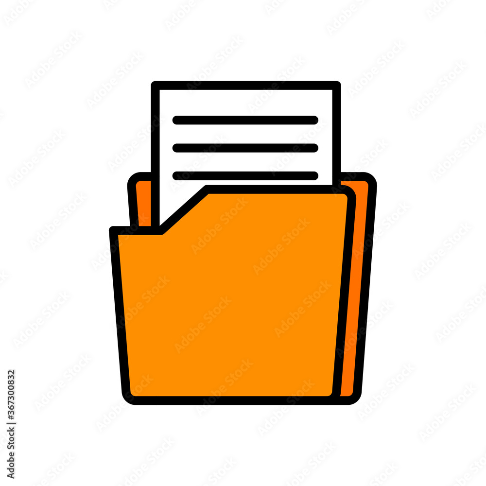 folder with documents vector design template illustration